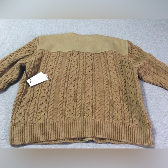 Honor the Gift Tan Vegan Leather And Knit Cardigan Men’s Size L - Picture 7 of 7